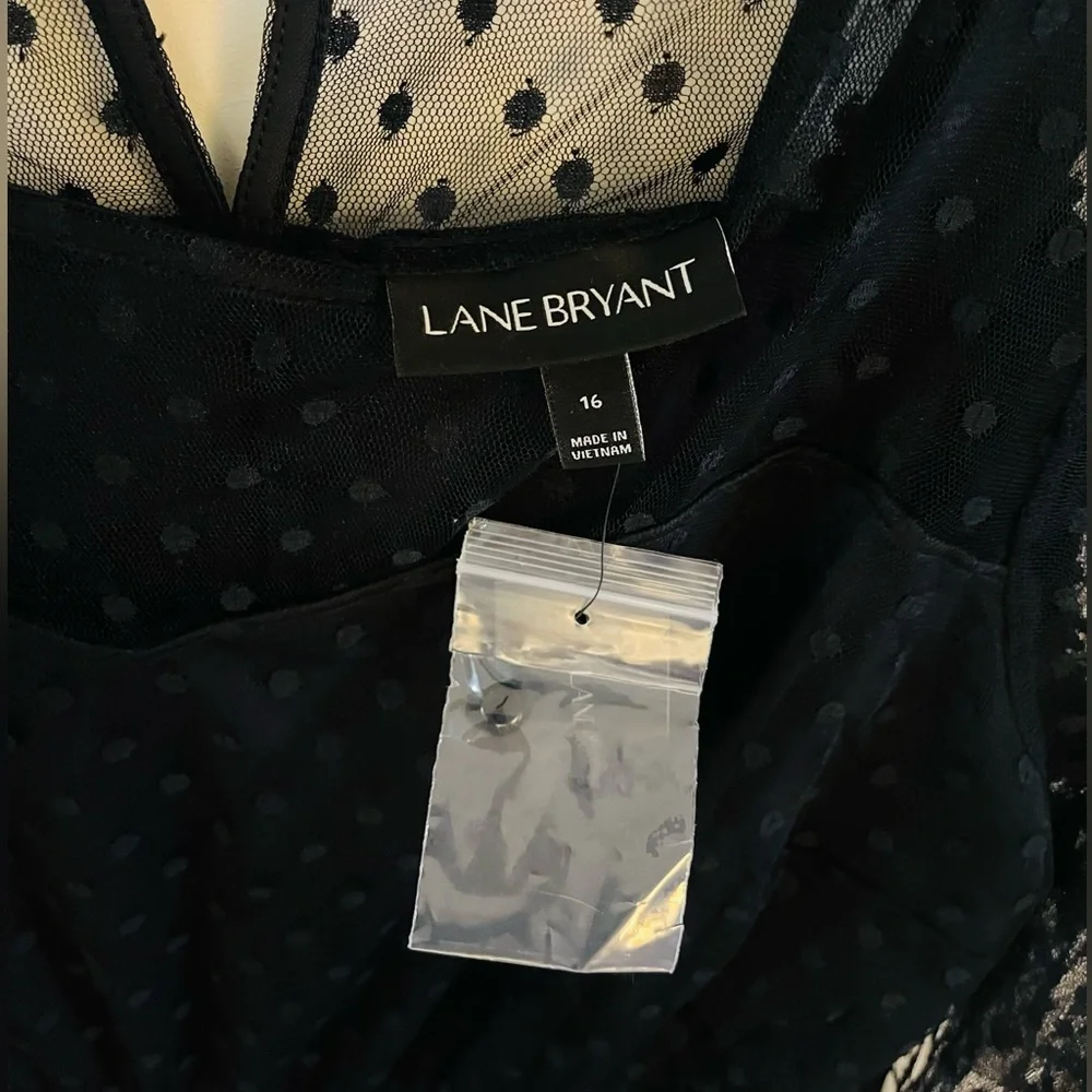 Cocktail style Lane Bryant black polka dot dress - Picture 5 of 6